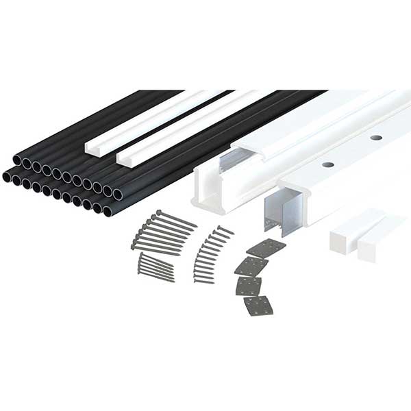 Timbertech Statement PVC Rail Kits With Round Aluminum Balusters