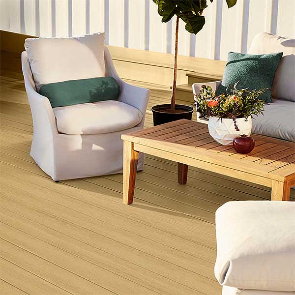 TimberTech Terrain+ Natural White Oak Deck