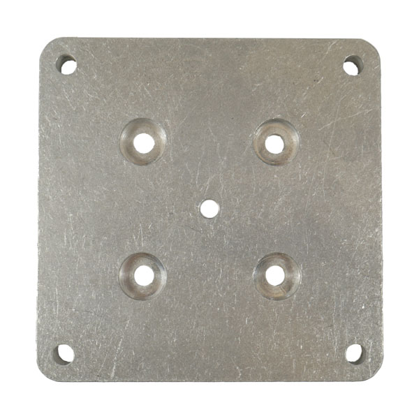 Tisan Aluminum Post Anchor - 4" Top View