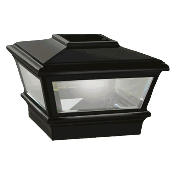 Traditional Solar VersaCaps Post Cap Light by Deckorator - Black