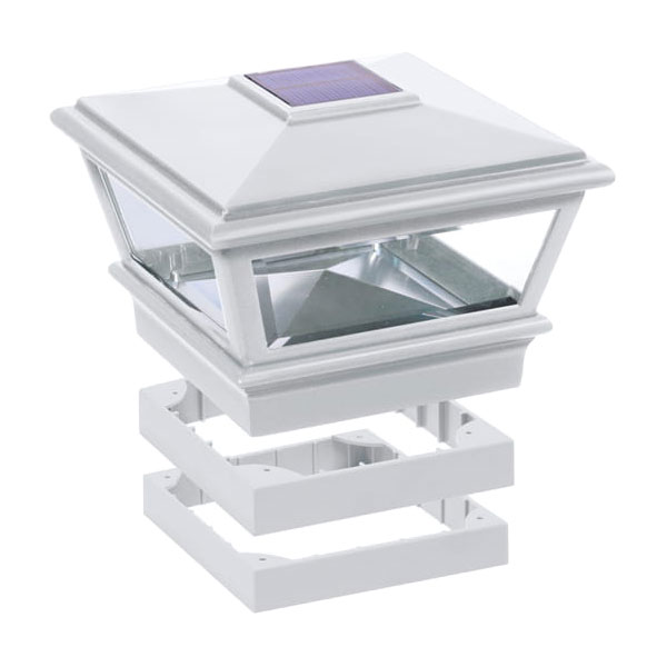 Traditional Solar VersaCaps Post Cap Light by Deckorator - White w/ Adapters