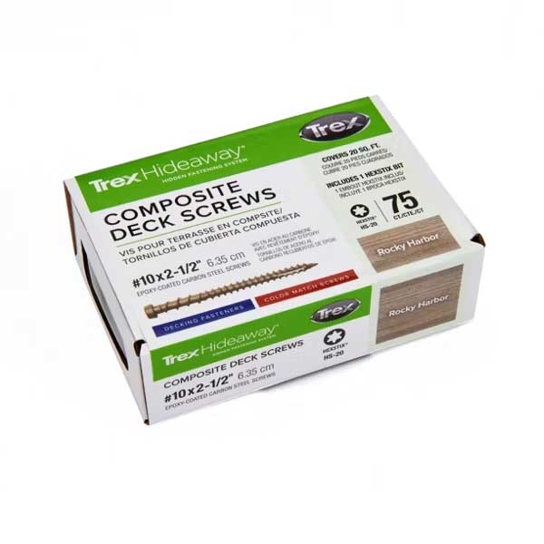 Trex Hideaway Composite Deck Screws 75CT Box