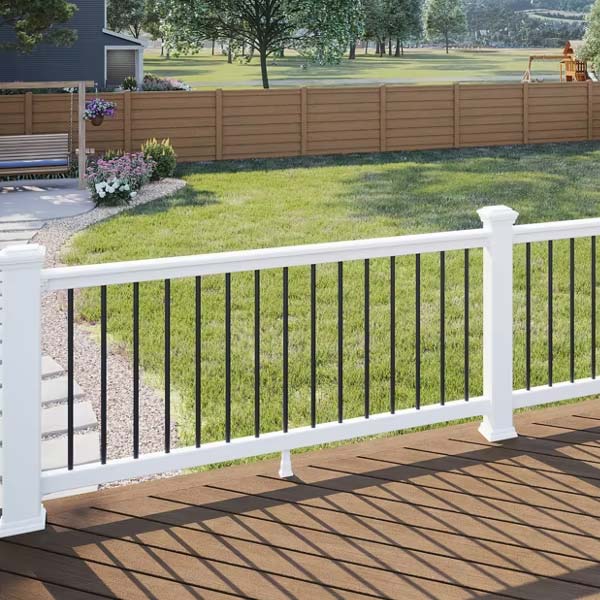 Trex Select T-Rail Kits With Round Aluminum Balusters Installed