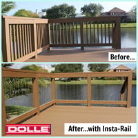 Insta-Rail Vertical Cable Railing Before and After