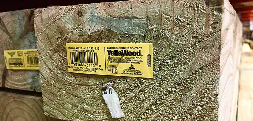 pressure-treated wood tag