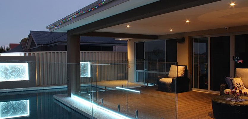 wired deck lights