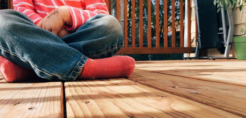 wood deck child